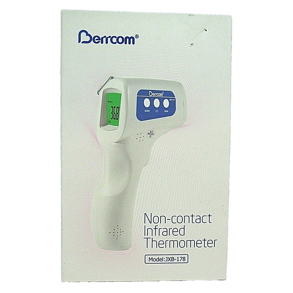 BERRCOM NON-CONTACT INFRARED THERMOMETER MODEL; JXB-178 +FDA+ FREE SHIPPING
